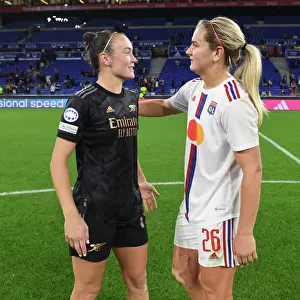 Champions Clash: Caitlin Foord and Lindsey Horan Face Off in Olympique Lyonnais vs. Arsenal Women's Champions League Match