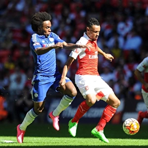 Coquelin vs. Willian: A Footballing Battle in the FA Community Shield Clash Between Arsenal and Chelsea