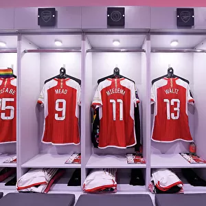 Exclusive: A Peek into Arsenal Women's Dressing Room Before the Conti Cup Clash against Tottenham Hotspur (2023-24)