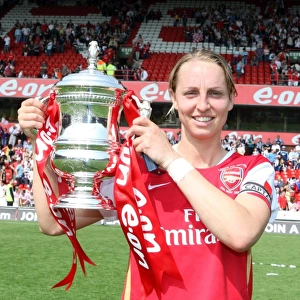 Faye White with the FA Cup: Arsenal's Victory in the FA Women's Cup Final against Leeds United (5/5/08)