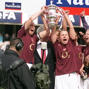 Faye White Lifts the FA Cup: Arsenal Ladies Triumph over Leeds United Ladies (5:0), FA Cup Final, The Den, London, 2006