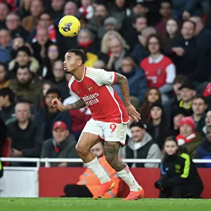 Gabriel Jesus in Action: Arsenal vs Brighton & Hove Albion, Premier League 2023-24