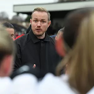 Jonas Eidevall, Arsenal Women's Coach, Reacts After FA Cup Match Against Watford Women