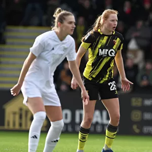 Katie Reid in Action: Arsenal Women vs. Watford Women FA Cup Fourth Round