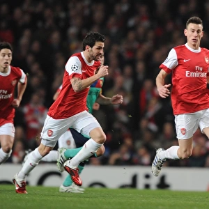 Laurent Koscielny and Cesc Fabregas (Arsenal). Arsenal 2: 1 Barcelona, UEFA Champions League