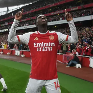 Nketiah Scores His Second Goal: Arsenal Triumphs Over Fulham (2023-24)