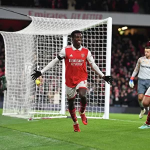 Nketiah Scores His Second Goal: Arsenal's Victory Over West Ham (2022-23)