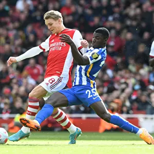 Odegaard vs Caicedo: Intense Rivalry in Arsenal vs Brighton Premier League Clash (April 2022)