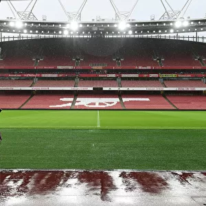 Rainy Premier League Clash: Arsenal vs. Nottingham Forest at Emirates Stadium (2022-23)