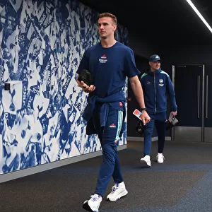 Rob Holding of Arsenal in Action against Tottenham Hotspur - Premier League 2021-22