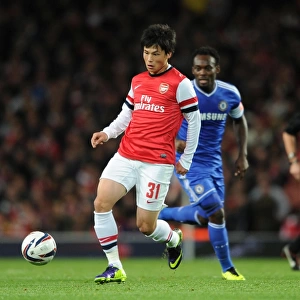 Ryo Miyaichi (Arsenal). Arsenal 0: 2 Chelsea. Capital One Cup 4th Round. Emirates Stadium, 29 / 10 / 13