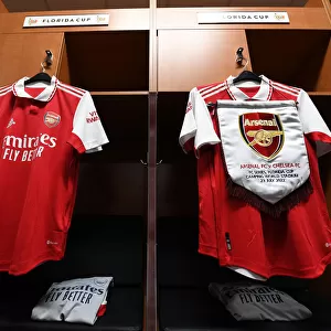 Behind the Scenes: Arsenal and Chelsea's Florida Cup Preparation - A Peek into Their Changing Rooms: Arsenal's Kit Layout before the Arsenal vs. Chelsea Match