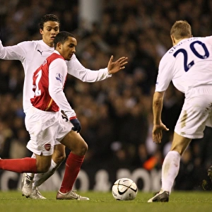 Theo Walcott (Arsenal) Jermaine Jenas and Michael Dawson (Tottenham)