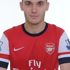 Thomas Vermaelen at Arsenal's 2013-14 Squad Photocall