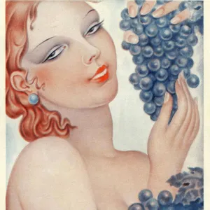 Bachante Moderne 1930s Spain womens portraits grapes wine alcohol