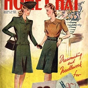 Home Chat 1940s UK women at war make do and mend fashion womens suits dressmaking