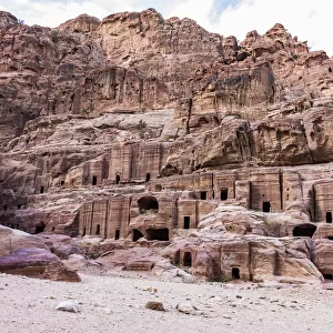 Burial tombs at Petra, Jordan