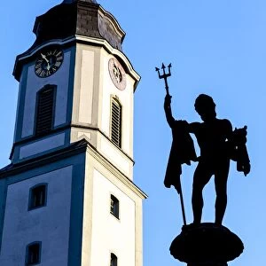 The statue of Neptune in Lindau, Germany