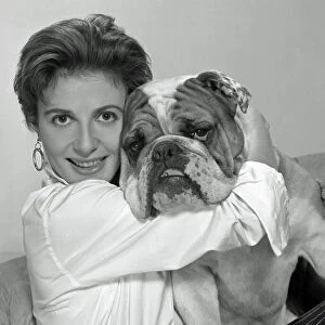 Yvonne Mitchell and bulldog