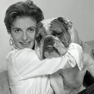 Yvonne Mitchell and bulldog