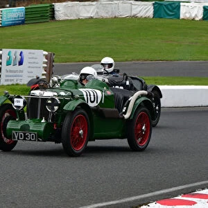 Bob Gerard Memorial Trophy Races Meeting, Mallory Park, Leicestershire, England, 22nd August 2021. Rights Managed Collection: Owner - Driver - Mechanic Pre-War Sports Cars