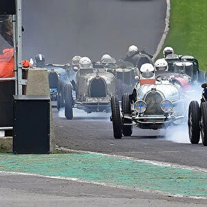VSCC, Shuttleworth, Nuffield & Len Thompson Trophies Race Meeting Rights Managed Collection: Williams Trophy race for Pre-1935 Grand Prix Cars