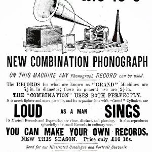 Advertisement for an Edison phonograph