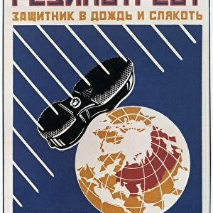 Advertisement for rubber soles on shoes, 1923. Alexander Rodchenko and Vladimir Mayakovsky
