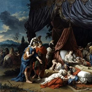 Alexander the Great at the Deathbed of the wife of Darius III 1785. Oil on canvas