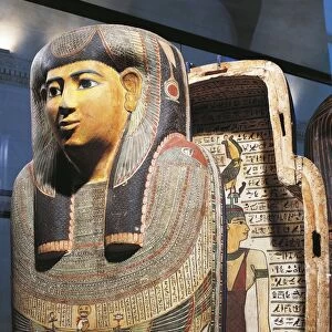 Ancient Egyptian sarcophagus of woman named Udjarenes, Ptolemaic Period