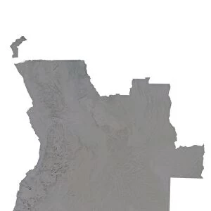 Angola, Relief Map