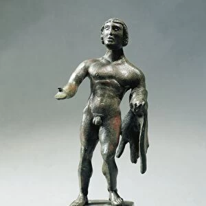 Bronze statuette of Hercules from the Alfedena necropolis, Abruzzo region, Italy, Samnites, Italic civilization