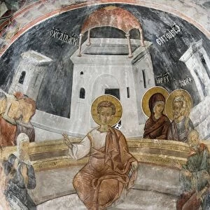 Bulgaria, Black Sea, Nessebar, fresco at St Stephens church