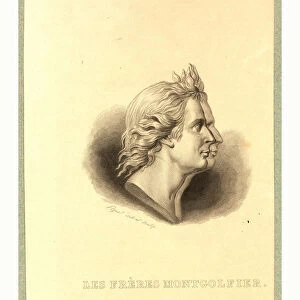 Bust-length Double Profile Portrait Of The Montgolfier Brothers