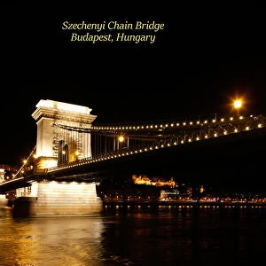 Chain Bridge and Danube River, Budapest, Hungary