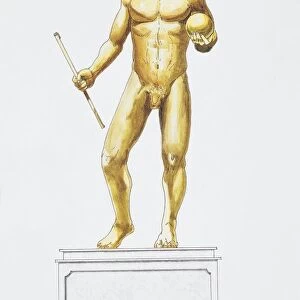 Colossal Nero statue, 1st century, drawing