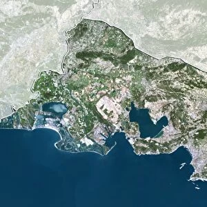 Departement of Bouches-du-Rhone, France, True Colour Satellite Image