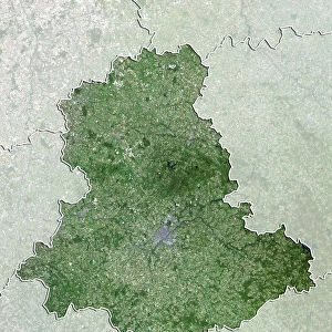 Departement of Haute-Vienne, France, True Colour Satellite Image