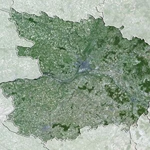 Departement of Maine-et-Loire, France, True Colour Satellite Image