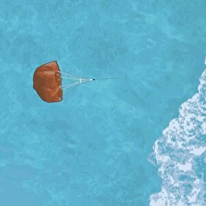 Digital illustration of drogue in sea
