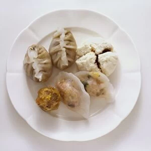 Dim sum on a plate