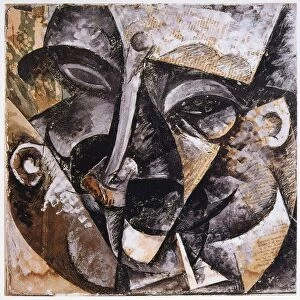 Dynamic of a mans head, (1914). Umberto Boccioni (1882-1916) Italian artist
