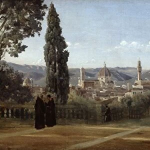 Florence. View from the Boboli Gardens after 1834. Jean-Baptiste Camille Corot