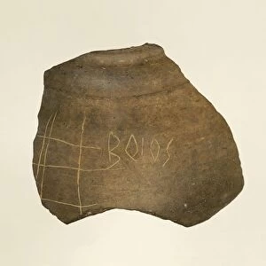 Fragment of vase with graffiti, from the Oppidum at Manching