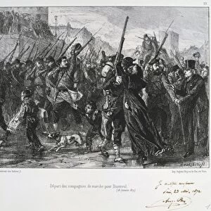 Franco-Prussian War 1870-1871: Battle of Buzenval (Mount Valerien) near Versailles 19 Jan 1871