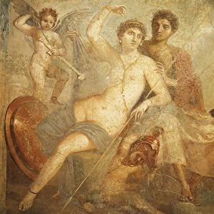 Fresco portraying Ares and Aphrodite from House of Mars and Venus, Pompeii