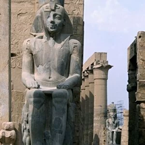 Giant statue of Rameses II The Great (1304-1237BC) Third king of 19th dynasty, at Luxor