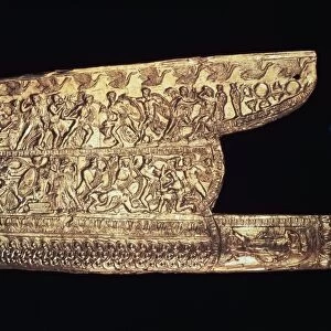 Gold quiver, from the Royals Rombs at Vergina, Greece