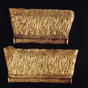 Goldsmithery, Golden pendants, from Regolini Galassi tomb at Cerveteri, Rome Province, Italy
