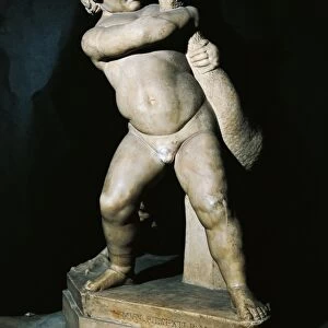 Greek civilization, statue depicting child wringing gooses neck, Roman copy of original by Boethos